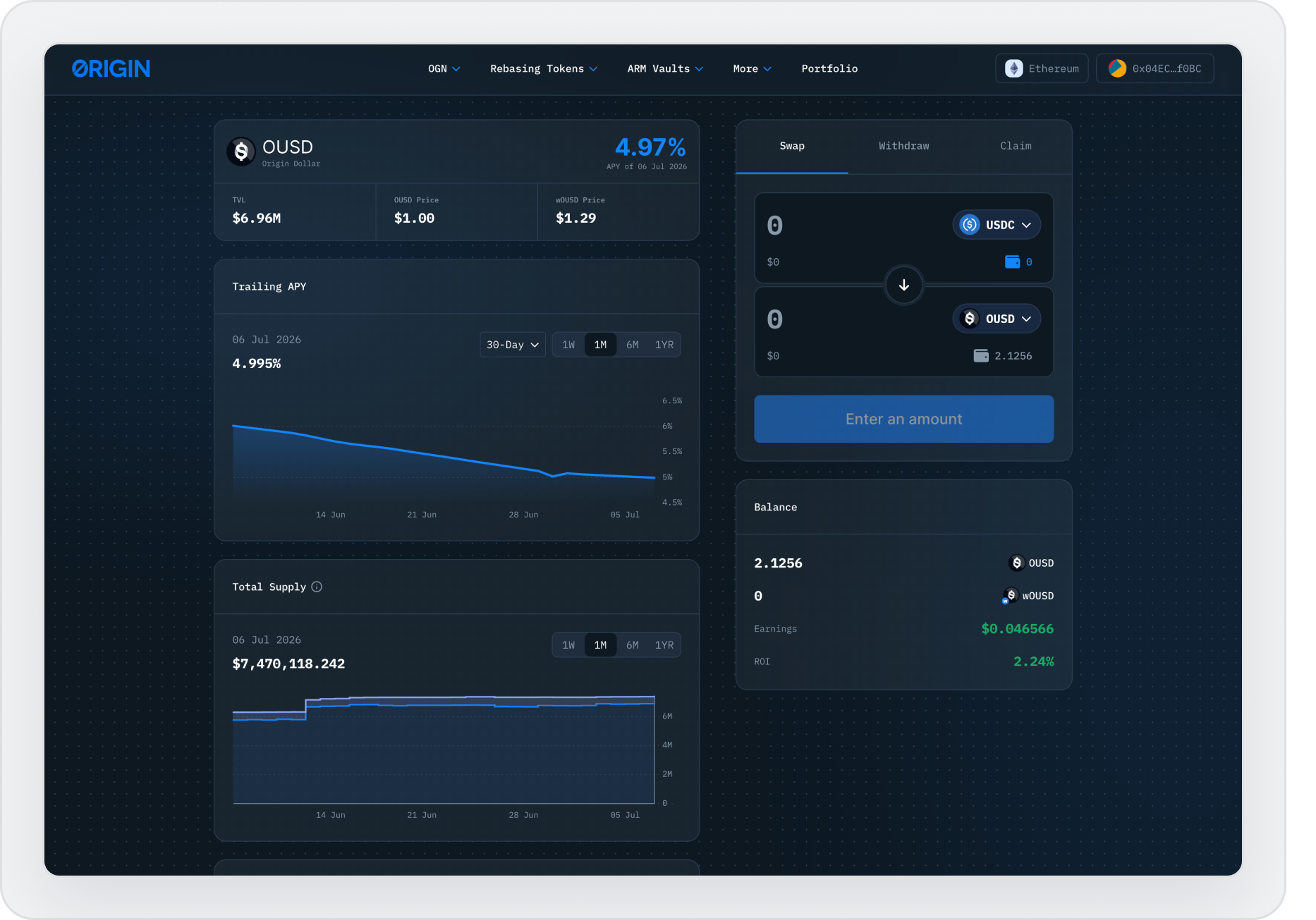 Origin Dapp detail