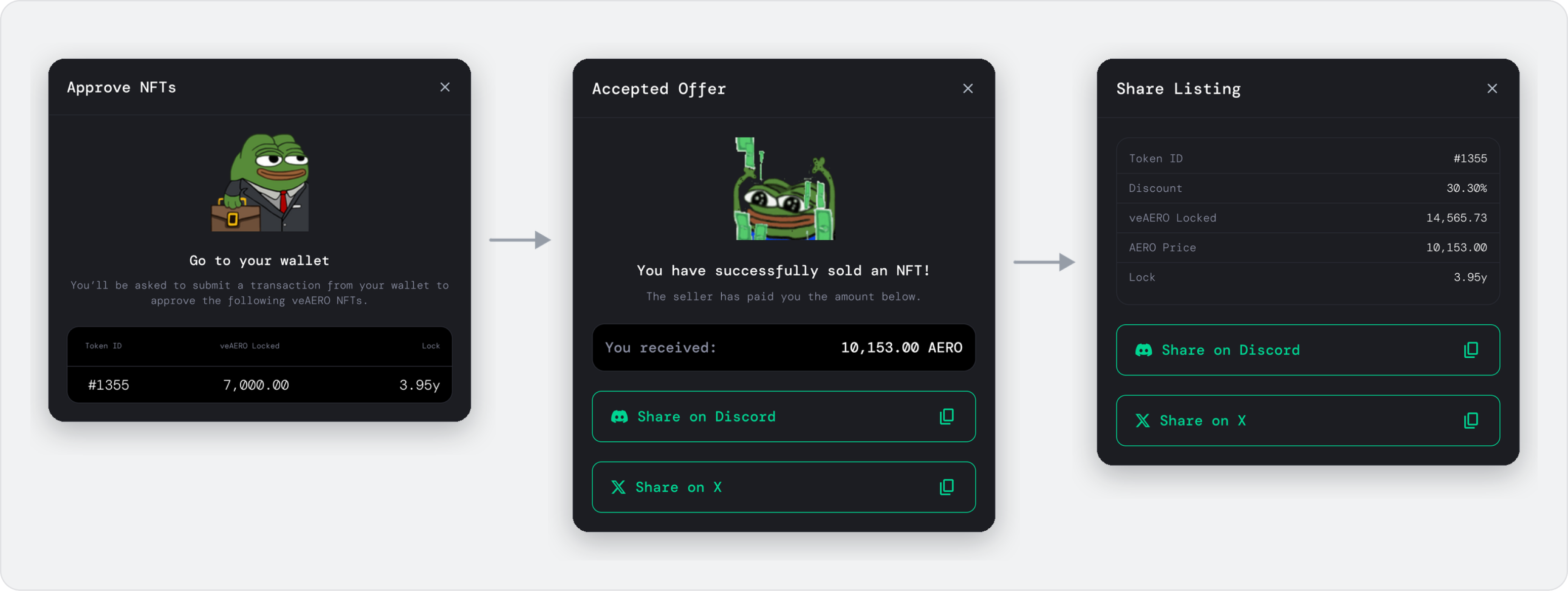 Instant sell — straight from your wallet